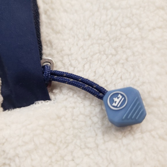 Peter Millar Seaside Fleece Vest Mens Large White Spanish Oaks Acorn - Picture 3 of 15